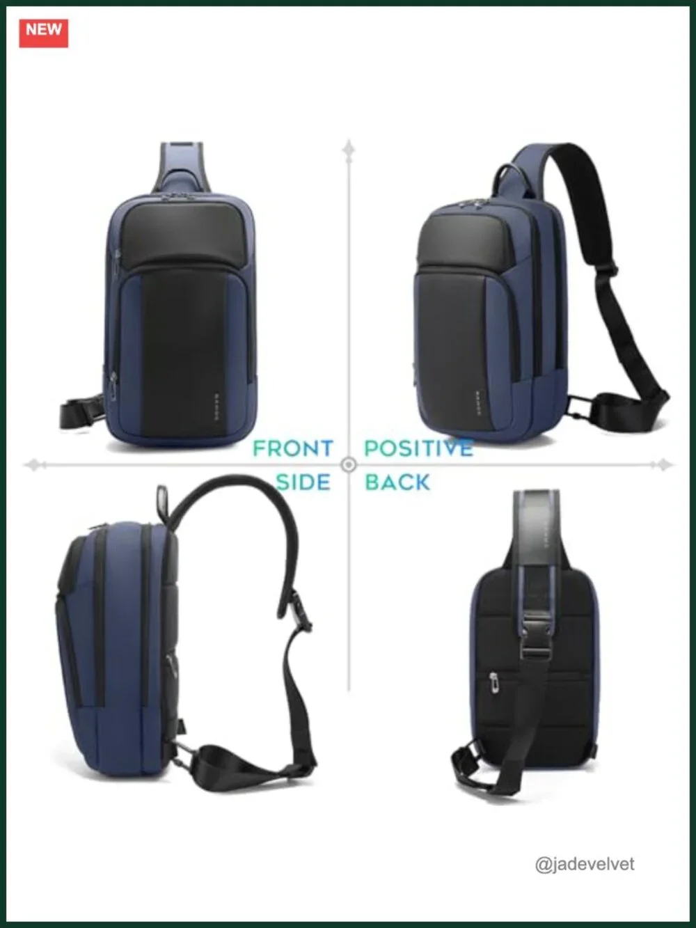 Waterproof Men's Sling Bag with Separated 11